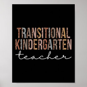 Kindergarten Lehrerin Leopard Wertschätzung Frauen Poster