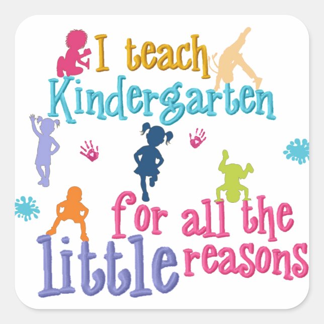 Kindergarten Lehrerkranken und Umschlag Aufkleber (Vorderseite)