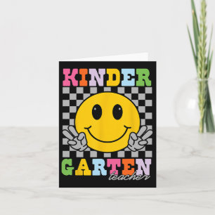 Kindergarten Lehrerteam Hippie Smile Face Back T Karte