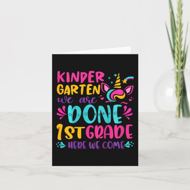 Kindergarten letzte Schulstufe 1 Karte (Vorderseite)