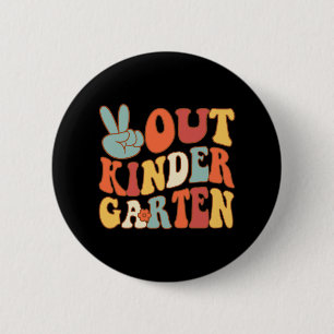 Kindergarten letzte Tage Schule Retro Groov Button