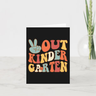Kindergarten letzte Tage Schule Retro Groov Karte