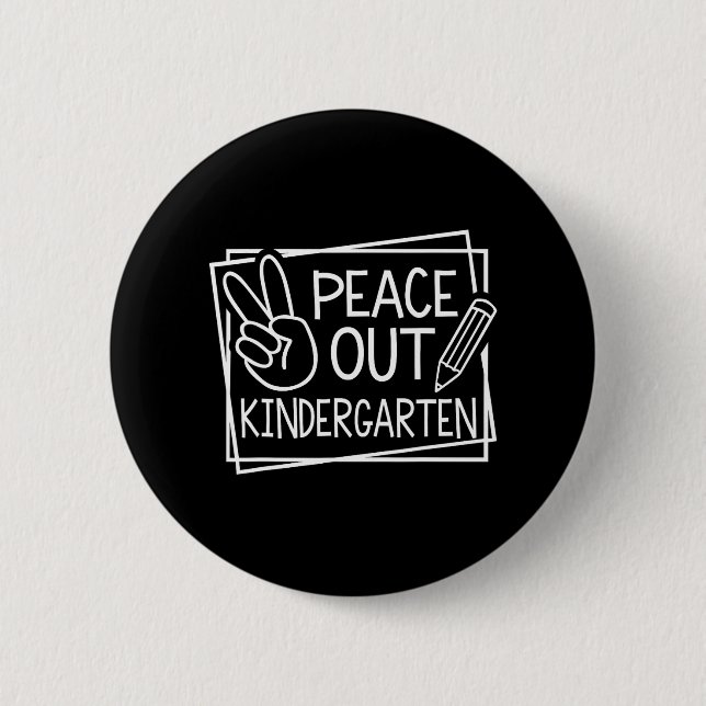Kindergarten letzten Schultag Sommerpause 1 Button (Vorderseite)