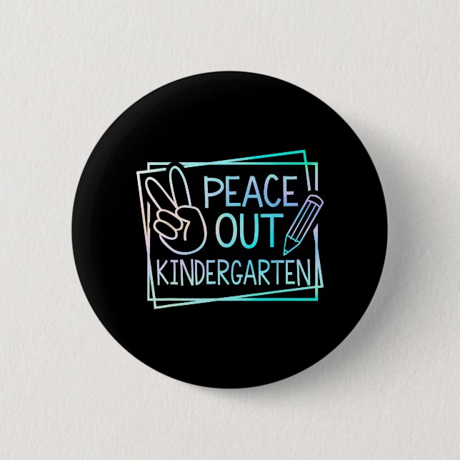 Kindergarten letzten Schultag Sommerpause 2 Button (Vorderseite)