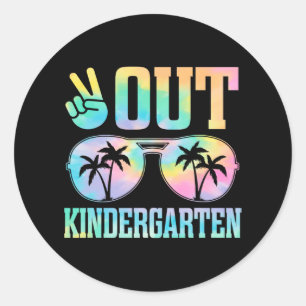 Kindergarten letzten Tag Abschluss Gif Runder Aufkleber