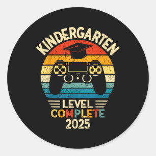 Kindergarten Level abgeschlossen Kindergarten Grad Runder Aufkleber