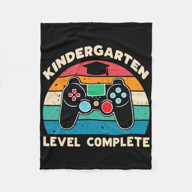 Kindergarten Level Complete Gamer Boy Kinder Gradu Fleecedecke (Vorderseite)