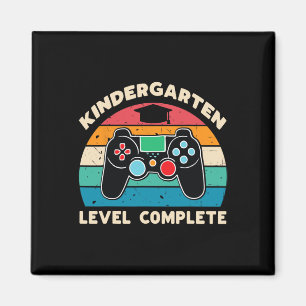 Kindergarten Level Complete Gamer Boy Kinder Gradu Magnet