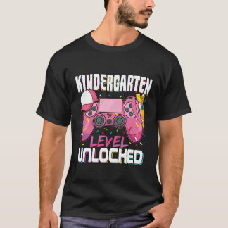 Kindergarten Level Unlocked Donut Back To School T T-Shirt
