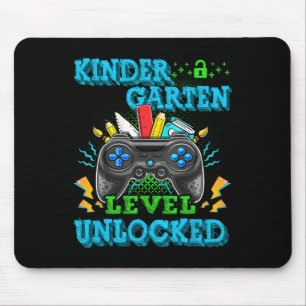 Kindergarten Level Unlocked Video Game Back to Sch Mousepad