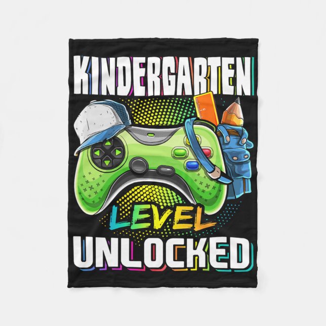 Kindergarten Level Unlocked Video Game Ck To Schoo Fleecedecke (Vorderseite)