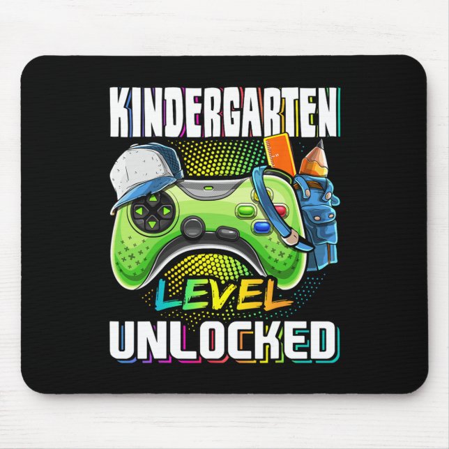 Kindergarten Level Unlocked Video Game Ck To Schoo Mousepad (Vorne)