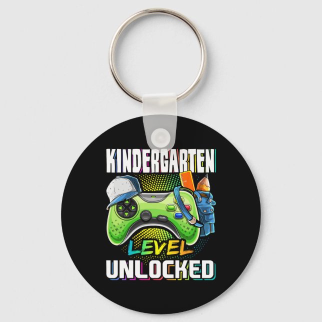Kindergarten Level Unlocked Video Game Ck To Schoo Schlüsselanhänger (Vorderseite)