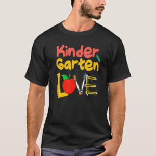 Kindergarten Liebe Lehrer Schüler Erster Schultag T-Shirt