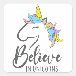 Kindergarten Magical Unicorn Geschenk T - Shirt Quadratischer Aufkleber