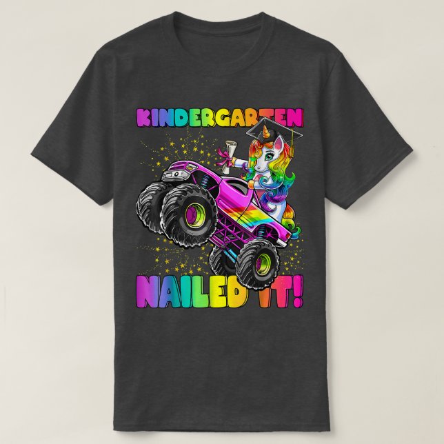 Kindergarten nagelte es einmotoriges Monster Truck T-Shirt (Design vorne)