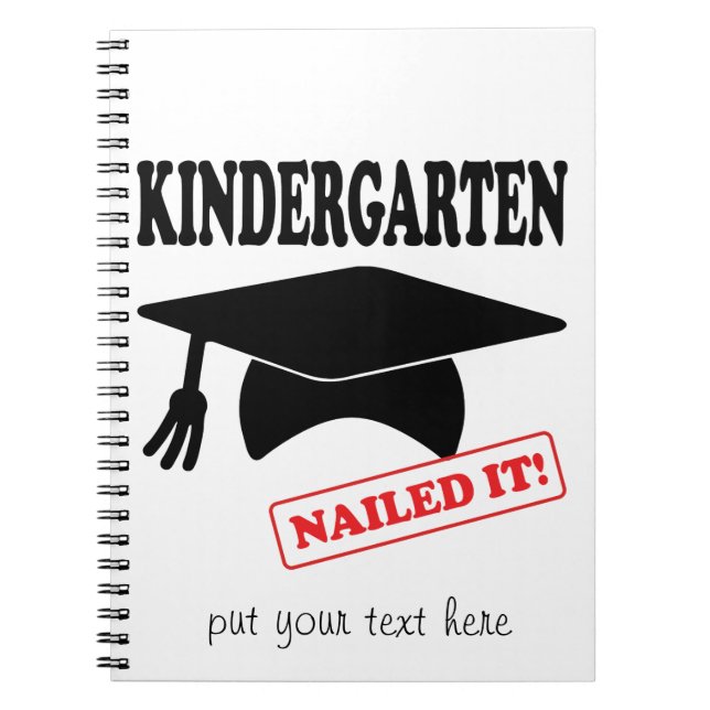 Kindergarten nagelte it - Leere Notizblock (Vorderseite)