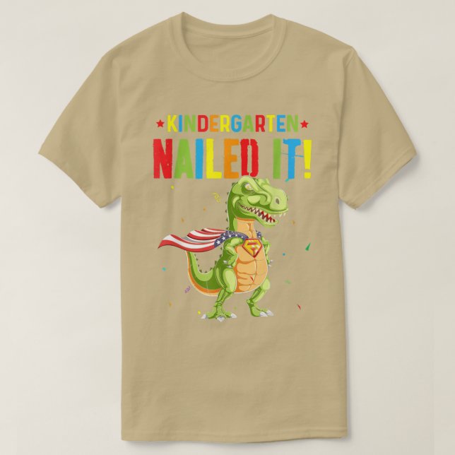 Kindergarten Nailit T-Rex Dinosaur Niedlich Gradua T-Shirt (Design vorne)