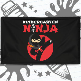 Kindergarten Ninja Kick ersten Tag zurück zur Schu Banner