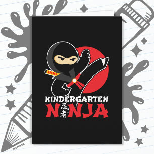 Kindergarten Ninja Kick ersten Tag zurück zur Schu Karte