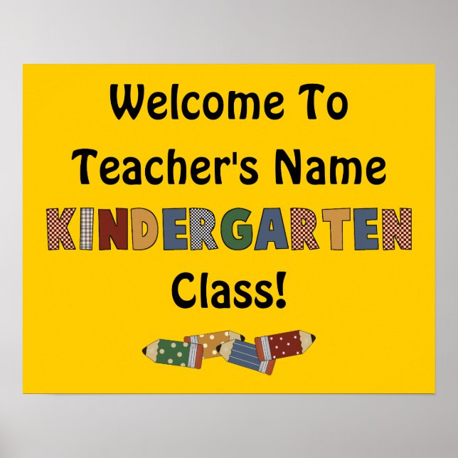 Kindergarten (personalisierbar) poster (Vorne)