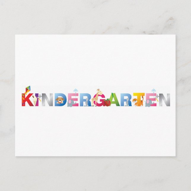 Kindergarten Postkarte (Vorderseite)