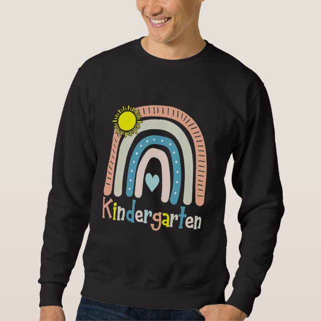 Kindergarten Regenbogen-Team Hallo Kinderrocks-Tru Sweatshirt (Vorderseite)