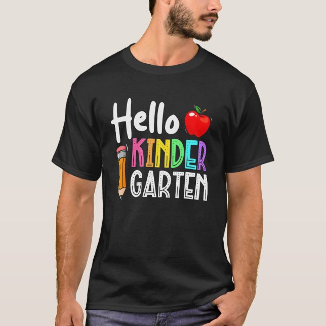 Kindergarten Retro teacher Welcome Back To School  T-Shirt (Vorderseite)