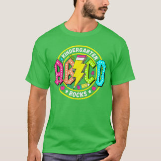 Kindergarten Rocks ABCD Zurück zur Schule Lustige T-Shirt