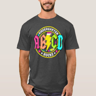 Kindergarten Rocks ABCD Zurück zur Schule Lustige T-Shirt