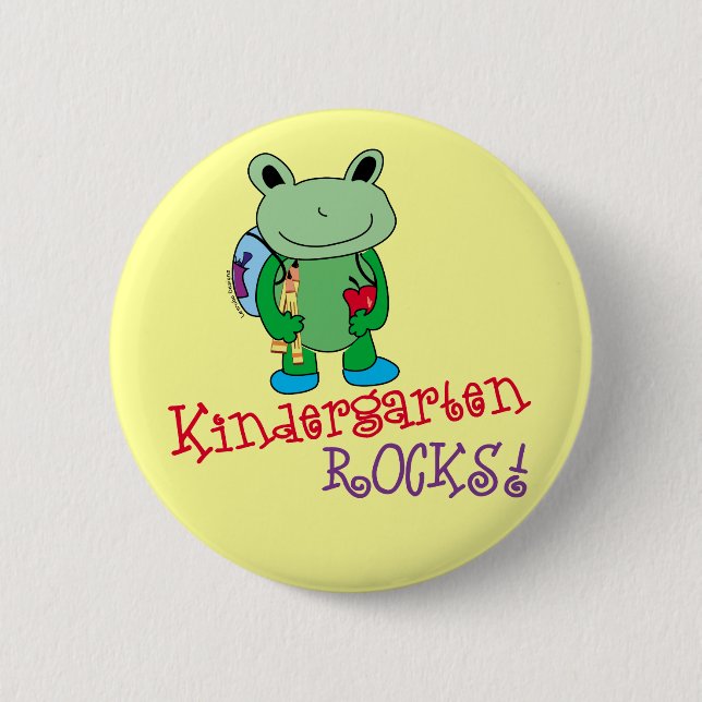Kindergarten Rocks Button (Vorderseite)