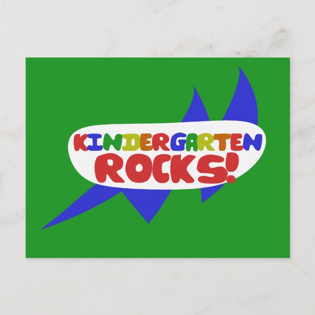 Kindergarten ROCKS Postkarte (Vorderseite)