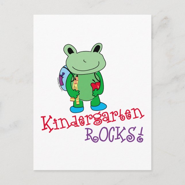 Kindergarten Rocks Postkarte (Vorderseite)