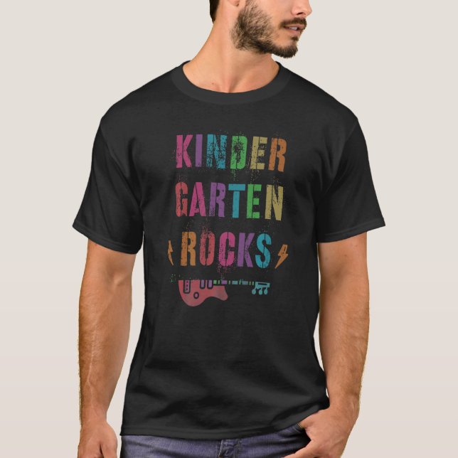 Kindergarten Rocks Student Teacher Squad Kinder Te T-Shirt (Vorderseite)