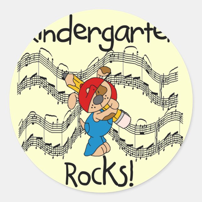 Kindergarten Rocks Tshirts und Geschenke Runder Aufkleber (Vorderseite)