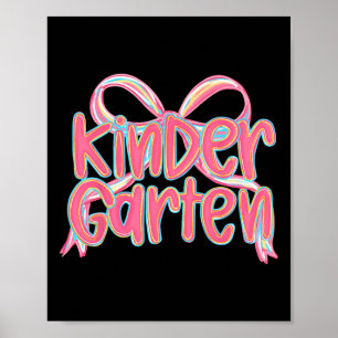 Kindergarten Rückkehr zur Schule Süßes Mädchen Sch Poster