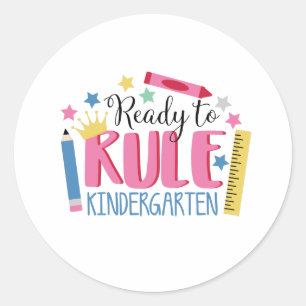 Kindergarten Runder Aufkleber