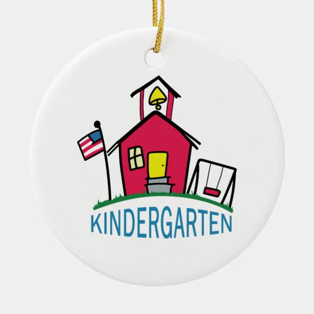 KINDERGARTEN SCHOOL KERAMIKORNAMENT (Vorne)