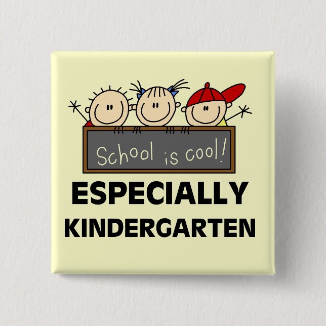 Kindergarten-Schule ist coole T-Shirts und Button (Vorderseite)