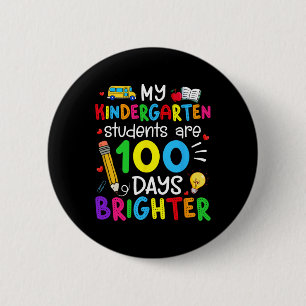 Kindergarten Schüler sind 100 Tage heller 100. Button