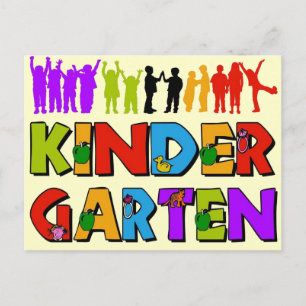 Kindergarten Spaß Postkarte