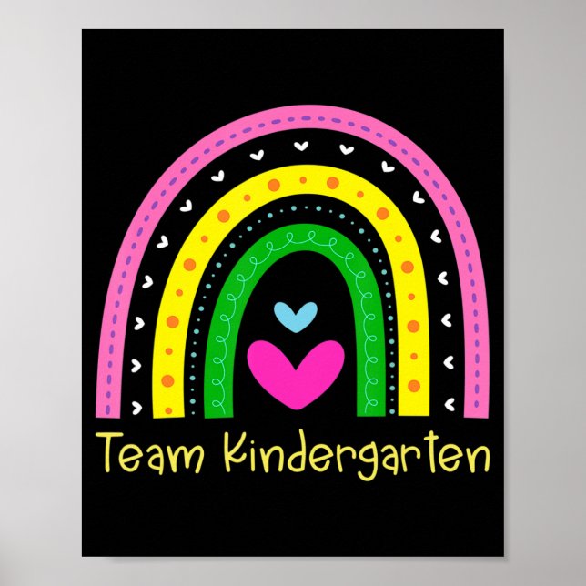 Kindergarten Spaß zurück zum Rainbow Team Kinde Poster (Vorne)