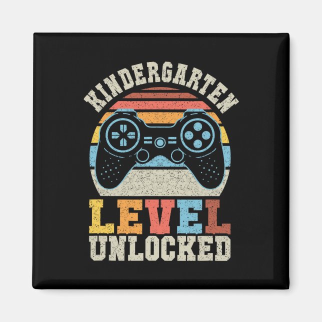 Kindergarten-Spielerlevel Unlock Gamer 1. Schultag Magnet (Vorne)