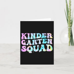 Kindergarten Squad Lehrer Kinder Gefärbte Krawatte Karte