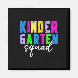 Kindergarten Squad Lehrerin Student erster Tag zur Magnet