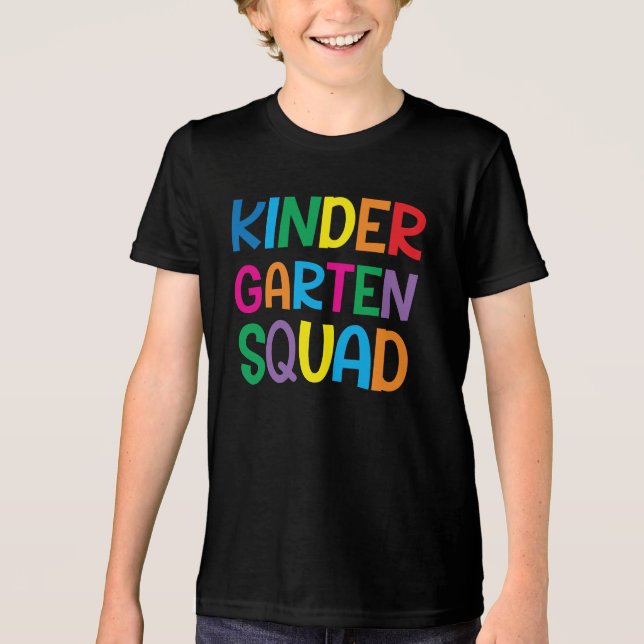 Kindergarten Squad - Lehrerin zurück zum Schulgesc Tri-Blend Shirt (Vorderseite)