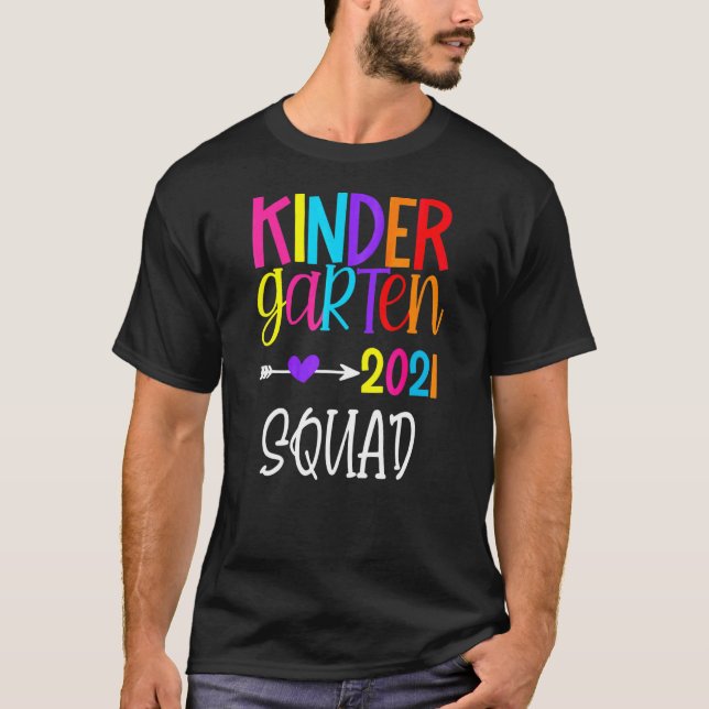 Kindergarten-Squad-Lehrerteam zurück T-Shirt (Vorderseite)