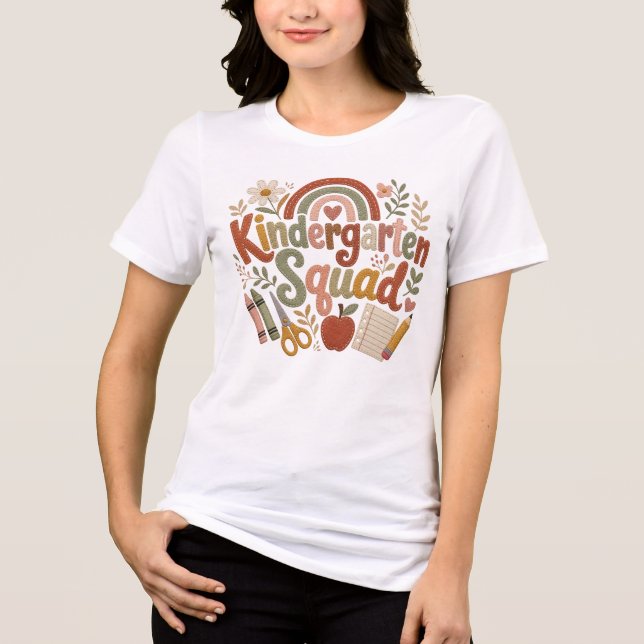 Kindergarten Squad T-Shirt Tri-Blend Shirt (Vorderseite)