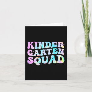 Kindergarten Squad Teacher Kids Gefärbte Krawatte Karte