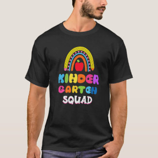 Kindergarten Squad Teacher School Rainbow Women Ki T-Shirt